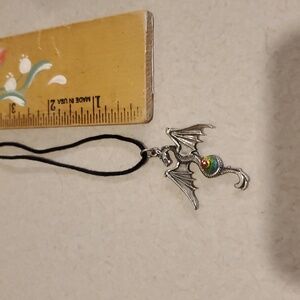 Silver Dragon Pendant Necklace